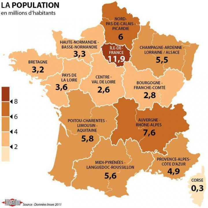 La France des 13 nouvelles régions apparaît plus homogène